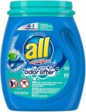 60-Ct All Mighty 4-in-1 Laundry Detergent Pacs (Odor Lifter Original or Oxi)