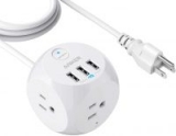 Anker PowerPort Power Cube w/ 3 Outlets + 3 USB Ports (White)