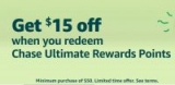 Amazon: Chase Cardholders: Pay w/ Ultimate Rewards Points Get