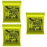 3-Pk Ernie Ball Guitar Strings: Regular or Super Slinky Electric Guitar Strings
