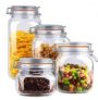 4-Piece Home Basics Glass Canister Set