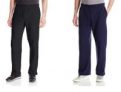 2-Pack Fruit of the Loom Men’s Fleece Sweatpants (Black/Navy M or 3XL)