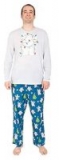 Nite Nite Munki Munki Men’s Winter Holiday Pajama Set (Polar Bears Large)