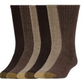6-Pairs Gold Toe Men’s Harrington Crew Socks (Various Styles)