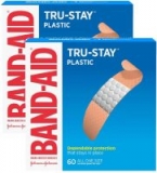 Band-Aid Adhesive Bandages: 60-Count Tru-Stay Plastic Strips