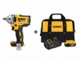 DeWALT 20-Volt Li-ion Cordless Impact Wrench + 5.0Ah Battery Kit