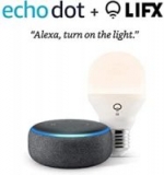 Prime Members: Echo Dot Smart speaker (3rd Gen) with LIFX Smart Bulb