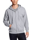 Hanes Men’s Full-Zip Eco-Smart Fleece Hoodie (Light Steel Gray)