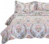 Bedsure 100% Cotton 3-Piece Printed Quilt Set w/ 2 Shams Twin