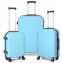 3-Piece Travel Trolley Hard Shell Luggage Set (20” 24” & 28”)