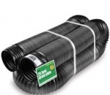Flex-Drain 51110 Flexible/Expandable Landscaping Drain Pipe, Solid, 4-Inch by 25-Feet