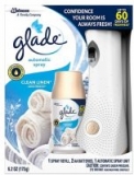 Glade Automatic Spray Holder & Clean Linen Refill Starter Kit