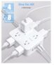 HANYCONY 8-Outlet Surge Protector Power Strip w/ 4 USB Ports, 5′ Braided Cord, & Flat Plug