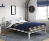 YourZone Kids’ Metal Platform Bed (Twin, Black or Silver)