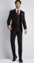 Moss 1851 Tailored Fit Plain Black Suit-$178.00-@mossbros