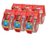 6-Pack Scotch Heavy Duty Packaging Tape w/ Dispenser (1 7/8″ x 22.2yd.)