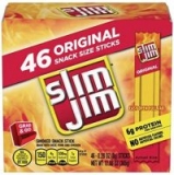 Slim Jim Smoked Snack Stick Pantry Pack, Original, 0.28 oz Stick 46Count