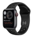 Apple Watch Nike SE (1st Gen) GPS + Cellular, 40mm Space Gray Aluminum Case with Anthracite/Black Nike Sport Band – Regular