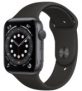 Apple Watch Series 6 (GPS) 44mm Space Gray Aluminum Case with Black Sport Band – Space Gray