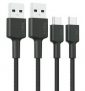 2-Pack 6′ Aukey Nylon Braided USB-C to USB A 2.0 Cables