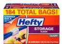 184-Count Hefty Slider Storage Bags (Quart)