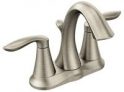 Moen Eva Two-Handle Bathroom Faucet w/ Drain Assembly (Brushed Nickel)