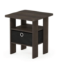 Furinno Andrey End Table with Bin Drawer