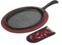 Lodge Cast Iron Fajita Set w/ Wooden Underliner & Handle Mitt