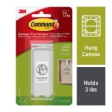 Command Large Canvas Hanger, Decorate Damage-Free, Indoor Use, 1 hanger, 2 strips