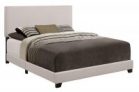 Crown Mark Upholstered Panel Bed in Stone Khaki, King – $135.99 Shipped