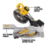 DEWALT 12″ 15-Amp Single Bevel Compound Miter Saw