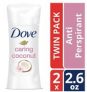 2-Pack Dove Advanced Care Antiperspirant (Caring Coconut or Revive)