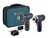 Bosch 12V Max Li-Ion Drill/Driver & Impact Driver Combo Kit w/ 2x Batteries