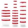 Easy Find Vented Lids Food Storage Container, 42 Piece, New Assortment, Racer Red