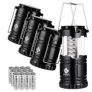 Etekcity 4 Pack Portable LED Camping Lantern Flashlight with 12 AA Batteries $19.49