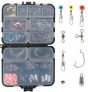 Amazon.com : RUNCL Fishing Terminal Tackle Fishing Tackle Box with Barrel Swivels Safety Snaps Off Set Hooks Weights Beads Swivel Slides $11.70