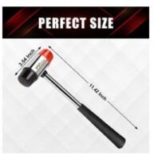 YIYITOOLS Double-Faced Soft Mallet , Hammer, Jewelry, Wood, Flooring Installation, Non Sparking Blow and Plastic Handle – 35-mm