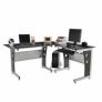 HomCom 64″ L-Shaped Corner Computer Desk PC Laptop Table Office Workstation