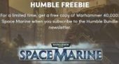 Free warhammer 40000 space marine at Humble Bundle