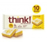 10-Ct 2.1 oz think! High Protein Bars: Brownie Crunch $7.35, Lemon Delight