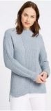 Pure Cotton Cable Knit Slash Neck Jumper -20% off-@marksandspencer