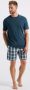 Pure Cotton Checked Pyjama Shorts Set-$32.00