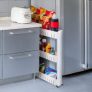 Mobile Shelving Unit Organizer with 3 Large Storage Baskets by Everyday Home