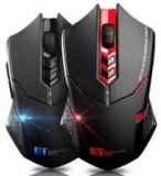 2.4G 2400DPI Adjustable Wireless Gaming Mouse 7 Buttons Backlight Quiet Mouse