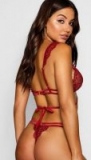 Multi Strap Pretty Lace Bralet + Brief Set