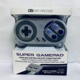 My Arcade Super Gamepad – Wireless Gaming Controller for Nintendo SNES Classic, NES Classic, Super Famicom, Wii, Wii U (Super NES Colors)