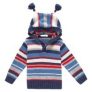 Navy & Red Stripe Hooded Sweater-$10.00-@jojomamanbebe