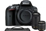 Nikon D5300 24.2 MP DSLR Camera w/ AF-P 18-55mm VR & 70-300mm Dual Lens & Case Bundle