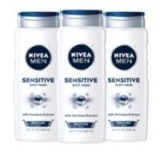 3-Count 16.9-Oz Nivea Men Sensitive Body Wash with Bamboo Extract