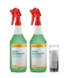 Amazon Commercial Dissolvable Odor Eliminator Kit w/ 2 Spray Bottles & 12 Refill Pacs